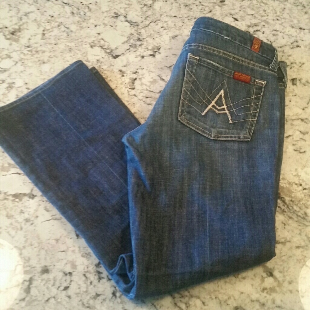 7 for all Mankind A Pocket Jeans Bootcut EUC 29 C2 - Picture 2 of 8